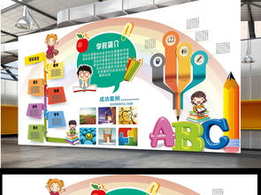 打造童趣空间 精品简洁卡通校园文化墙设计模板全解析