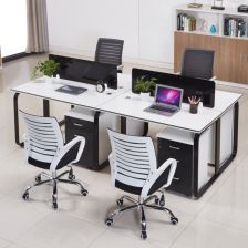 现代办公室家具 员工桌屏风与桌椅的组合设计与高效应用